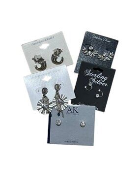 Earrings Bundle - Silver Earrings (5 Pairs) - NWT